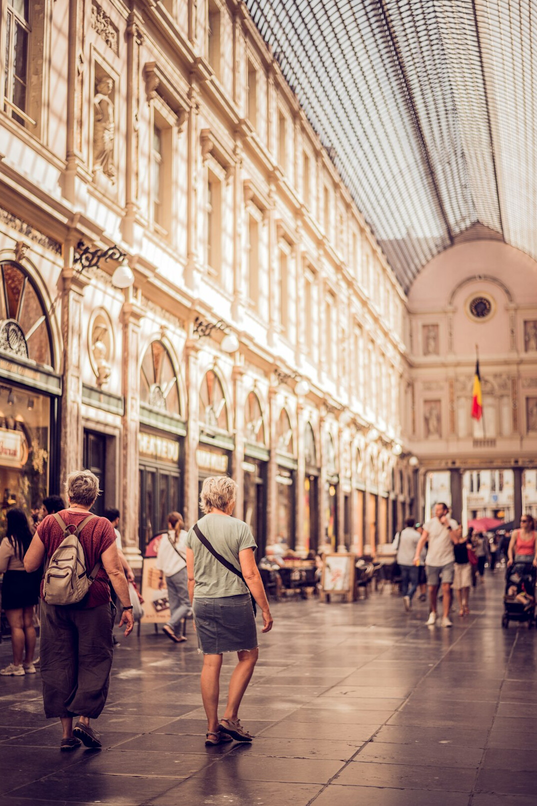 senior couple traveling in europe